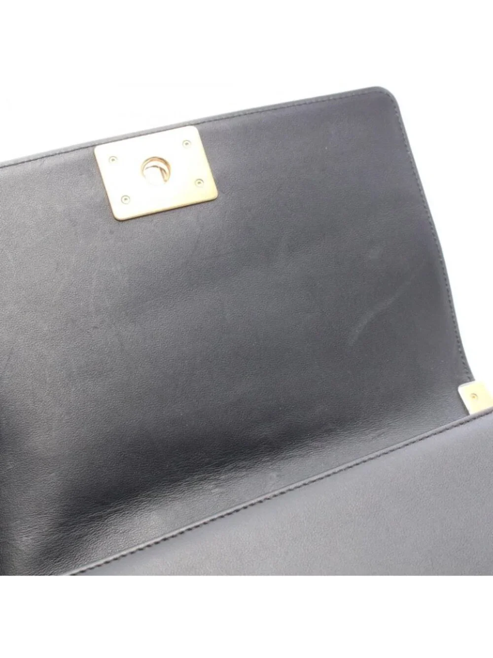 Chanel Shoulder Bag Boy Black Lambskin Boy Chain